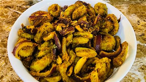 Bitter Gourd Fry Karela Fry Recipe Andhra Style Kakarakaya Vepudu