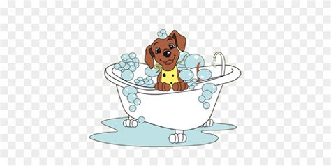 Dog Bathing Clip Art