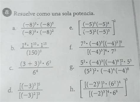 Resuelve Como Una Sola Potencia A B C D