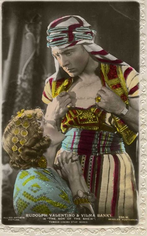 M Rudolph Valentino Vilma Banky In The Son Of The Sheik Tinted