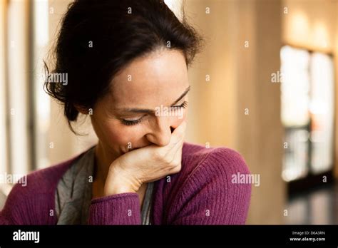 Close up of woman?s smiling face Stock Photo - Alamy