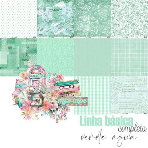 Kit de Papel para Scrapbooking Básicos Carina Sartor Coleção Mix Tape