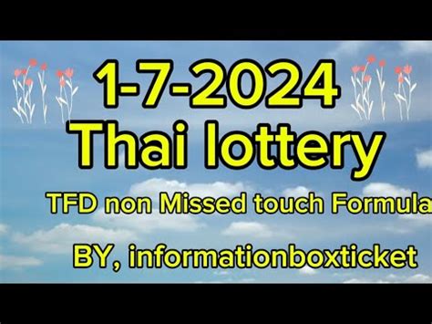 Thai Lottery Tfd Non Missed Touch Formula By Information Box