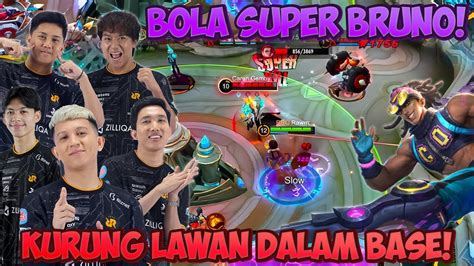 KANDANGIN LAWAN DALAM BASE PAKAI BOLA SUPER BRUNO FULL TEAM RRQ YouTube