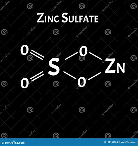 Zinc Sulfate Is A Molecular Chemical Formula Zinc Infographics Vector