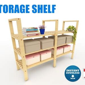 Storage Shelf Build Plan, Storage Rack Digital Plan, DIY Garage Shelf ...