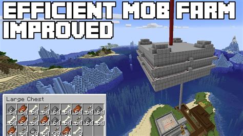 Efficient Mob Farm Improved Minecraft Tutorial Youtube