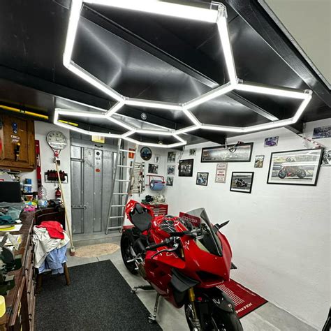 LED Hexagon Garage Lights, Perfect for Car Workshop Detailing, Office ...