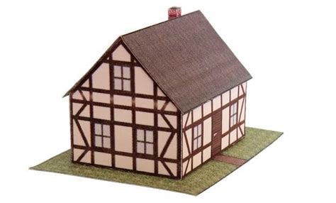 Papermau Tudor Style House And Half Timbered House Paper Models In 1