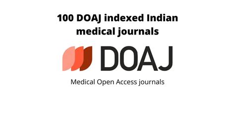 DOAJ indexed Indian medical journals - PhDTalks