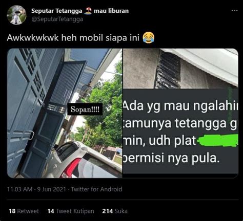 Tamu Tetangga Tanpa Permisi Parkir Mobil Halangi Pagar Pemilik Rumah