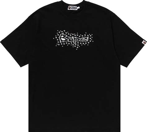 Buy Bape Studs Logo Relaxed Fit Tee Black 1k30 109 316 Black Goat