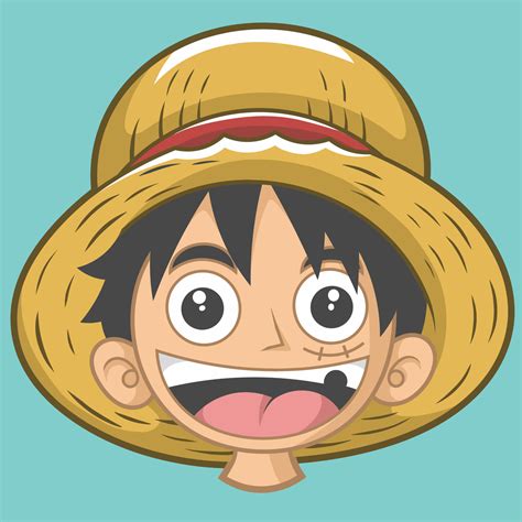 Luffy Kawai Chibi Cute Onepiece Anime Vector Design And Doodle Art