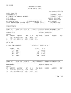 Fillable Online Ngs Noaa Ngs Form Aeronautical Data Sheet National