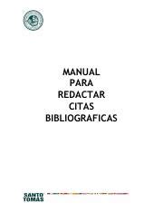 Anexo Manual De Citas Bilbiograficas Pdf MANUAL PARA REDACTAR CITAS