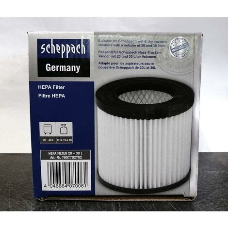 FILTRE HEPA POUR ASPIRATEUR SCHEPPACH ASP20 ES ASP30 ES ASP30 OES