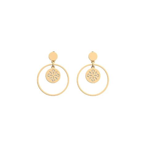 Boucles D Oreilles Cadettes Dor Laque Blanc Nacr