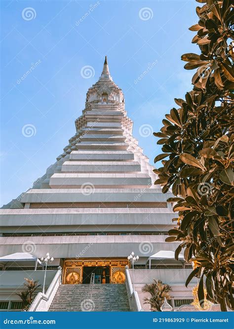 Wat Paknam Bhasicharoen A Temple Pagoda And Buddha Statue In Bangkok