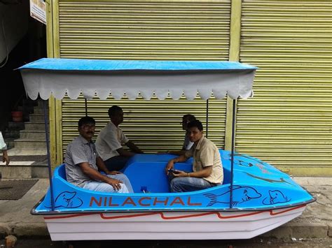 Blue Frp Paddle Boat With Canopy Number Of Seater 4 Sizedimension