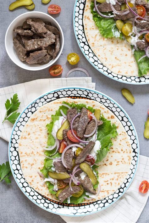 Beef Shawarma Lebanese Style With Tarator Sauce