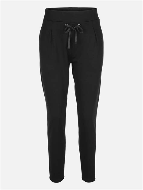 Damen Jogginghose Unifarben Black Nosize 884080 Black