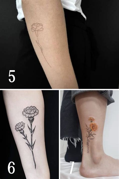 January Birth Flower Tattoo Designs The Carnation TattooGlee