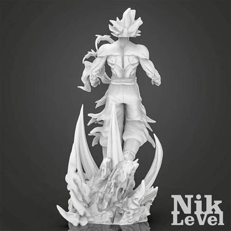 STL File Son Goku Ultra Instict Dragon Ball 3D Printable 3D Printing