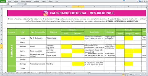 Plantilla Gratis Crear Un Calendario Editorial Para Redes Sociales