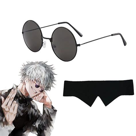 Jujutsu Kaisen Gojo Satoru Cosplay Glasses Blindfold Prop Anime Metal Frame Sunglasses T