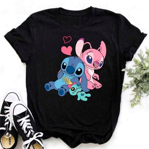 Damskie Koszulki Kawaii Lilo Stitch Mieszne Kres Allegro Pl