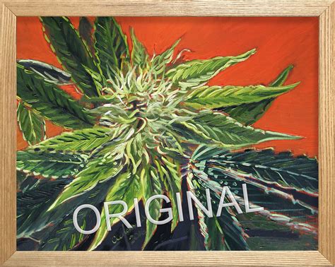 Cannabis Art Weed Art 420 Art Cannabis Painting Marijuana | Etsy