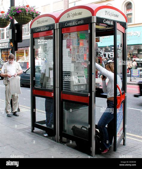 Phone Box British Telecom Bt Phonebox Central London Stock Photo