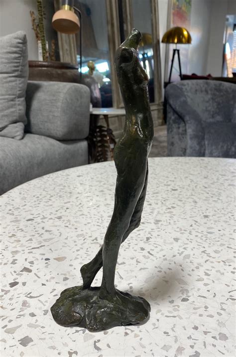 Tom Corbin Signed Limited Edition Bronze Walking Nude Woman Figurative