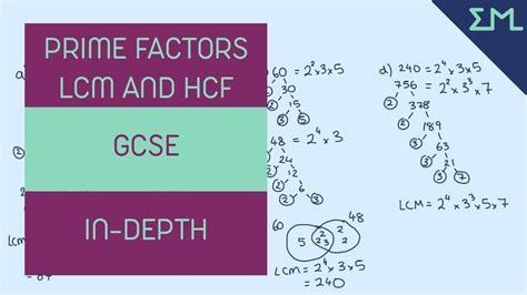 Gcse Prime Factors Lcm And Hcf In Depth Youtube