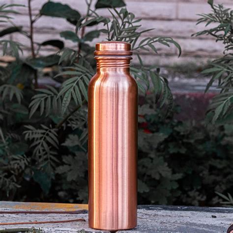 Pure Copper Indian Handmade Water Bottle Oz Antique Etsy