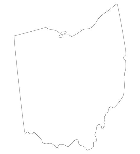 Mapa Del Estado De Ohio Mapa Del Estado Estadounidense De Ohio Vector