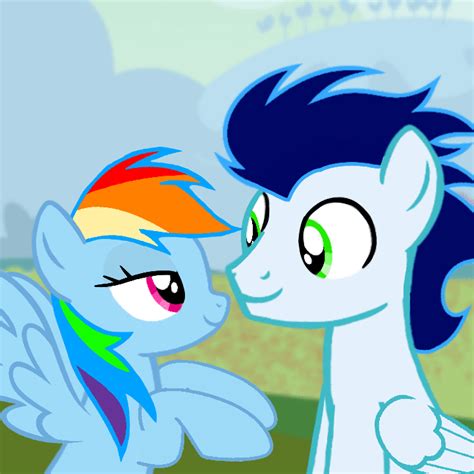 Mlp Rainbow Dash And Soarin Kiss