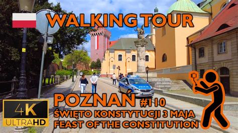 ⁴ᴷ⁶⁰ Poznan Poland Walking Tour 110 Constitution Day May 3