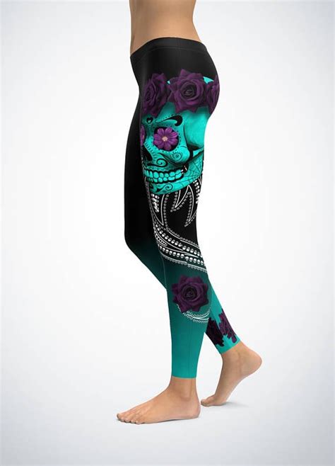 Sugar Skull Printed Leggings 40 Sugar Skull Leggings Popsugar