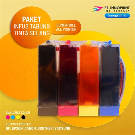 Jual PAKET TINTA INFUS TABUNG SELANG CMYK Universal All Printer Canon