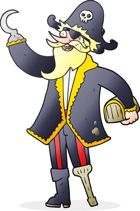 Drawn Cartoon Pirate Captain 45318632 Png