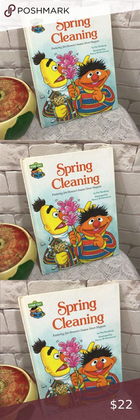 1980 Sesame Street Book Hardback SPRING CLEANING Sesame Street Books