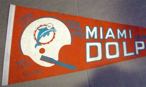 Lot Detail - 1974 MIAMI DOLPHINS "SUPER BOWL VIII" PENNANT