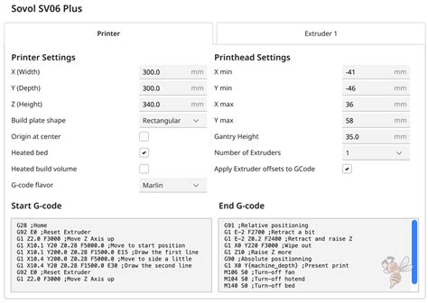 Sovol Sv Plus Cura Settings Profile Guide List