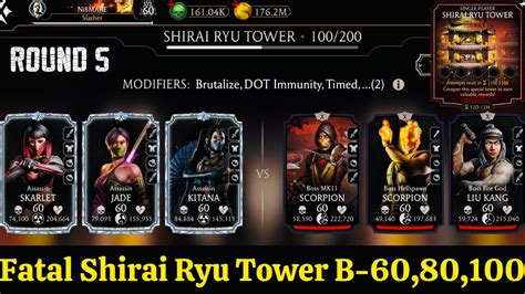 Fatal Shirai Ryu Fatal Tower Boss Battle 100 And 6080 Fight Reward Mk