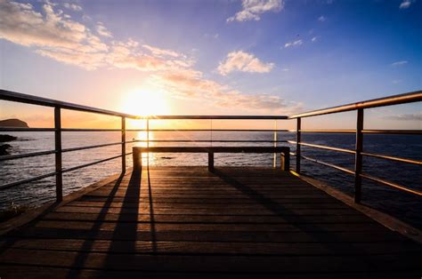 Premium Photo | Sunrise pier