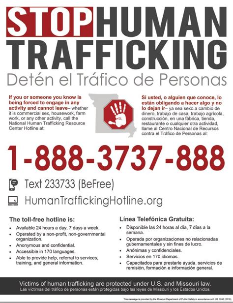 Stop Human Trafficking In Missouri Department Of Public Safety