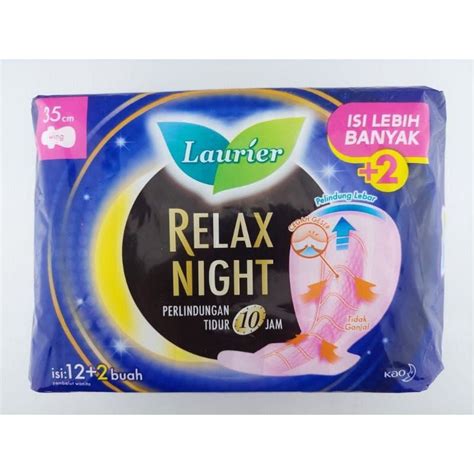 Jual New Laurier Relax Night 35 Cm Isi 12s Shopee Indonesia