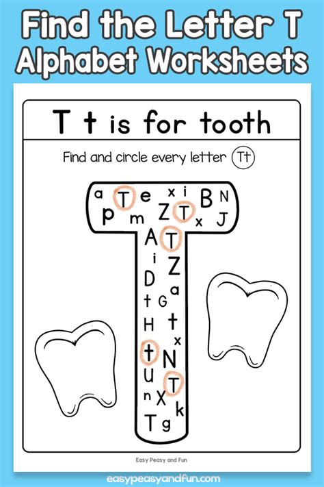 Find the Letter T Worksheets – Easy Peasy and Fun Membership