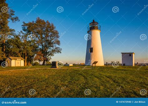 Turkey Point Lighthouse At Elk Neck State Park Maryland Stock Photo